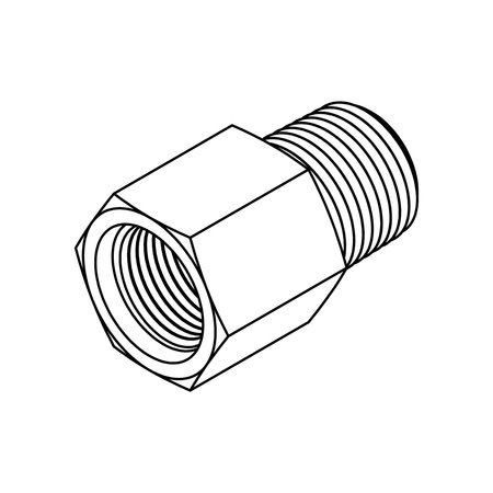 TOMPKINS Hydraulic Fitting-Steel04FOR-04MP 6404-04-04